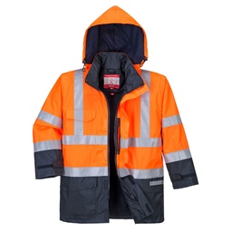 Parka HV Bizflame Rain Multi-risques - Orange/Marine