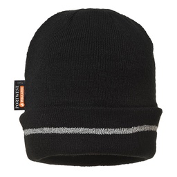 [B023BKR] Bonnet doublé Insulatex avec rétroreflchissant - Noir