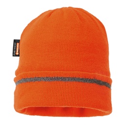 [B023ORR] Bonnet doublé Insulatex avec rétroreflchissant - Orange