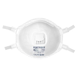 [P301WHR] Masque FFP3 avec valve, filtration 99%, norme EN 149 FFP3 NR - Blanc (10 pièces)