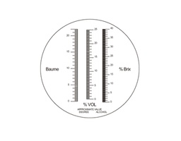 [135002259] Hand Refractometer for Alcohol with ATC.Baume Grad LED