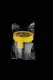 [108025012] Urine containers with yellow screw cap, individually wrapped - box of 250