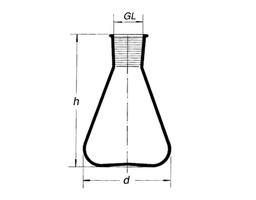 Fiole Erlenmeyer Simax RIN