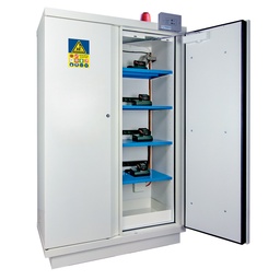 [208000012] Armoire anti-feu 90 minutes haute 2 portes pour batteries lithium pré-équipée 