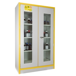 [208000137] Armoire Haute 2 portes vitrées EN/FM 68 Gal.