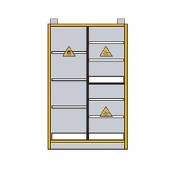 [208000142] Armoire de sécurité EN 14470-1 et FM 6050 30 minutes - Haute 2 portes - 3 compartiments